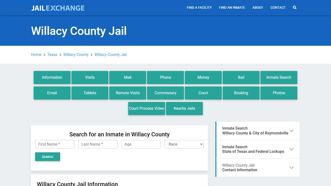 Willacy County Jail Roster Lookup, TX, Inmate Search